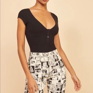Reformation Black Bodysuit Small
